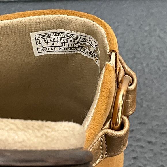 Vionic Tan Suede Leather Slip On Comfort Wedge Heel Clog Mule Women 6 - Picture 7 of 8